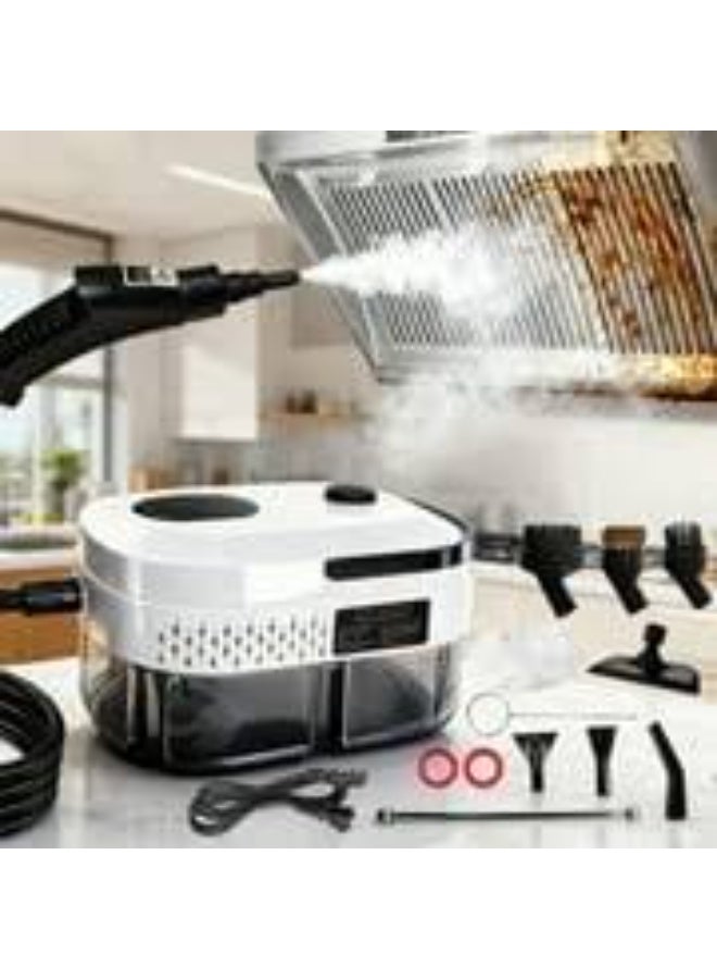 منظف ​​بخاري متعدد الوظائف بقوة 2500 واط، يعمل بدرجة حرارة وضغط عاليين، أداة تنظيف محمولة سريعة التسخين (10 ثوانٍ) للسيارات والمطابخ والحمامات والاستخدامات التجارية، مزود بفوهات متنوعة وخزان مياه كبير السعة. - Image 1